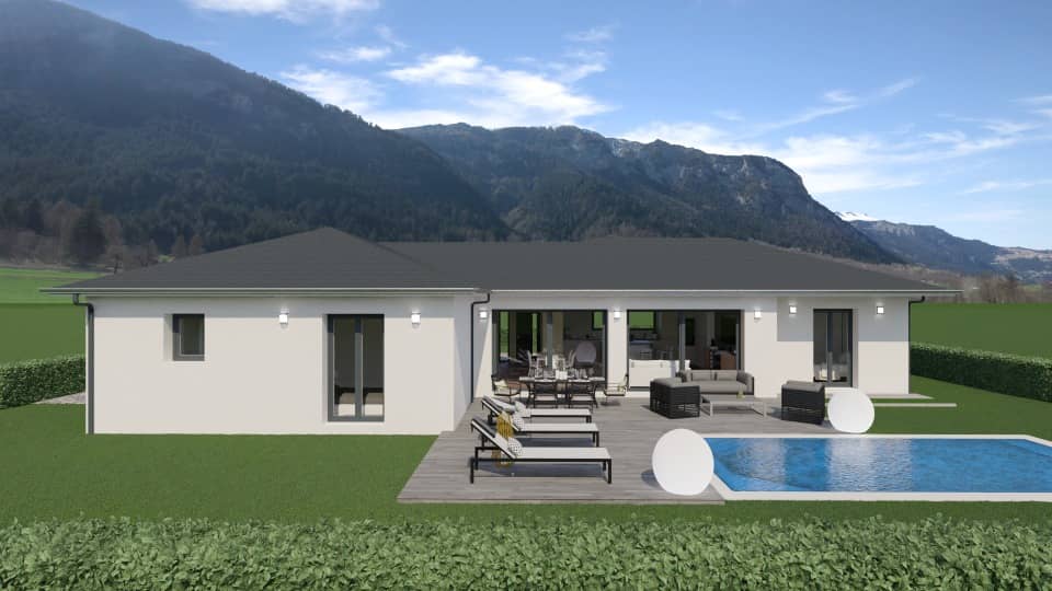 Maison neuve - Terrain à bâtir Injoux-Génissiat (01200) à Injoux-Génissiat, prix 425 500 €