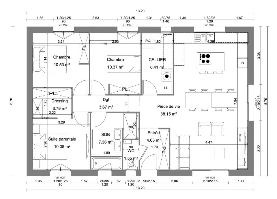 Maison neuve - Terrain à bâtir Saint-Vulbas (01150) à Saint-Vulbas, prix 293 000 €
