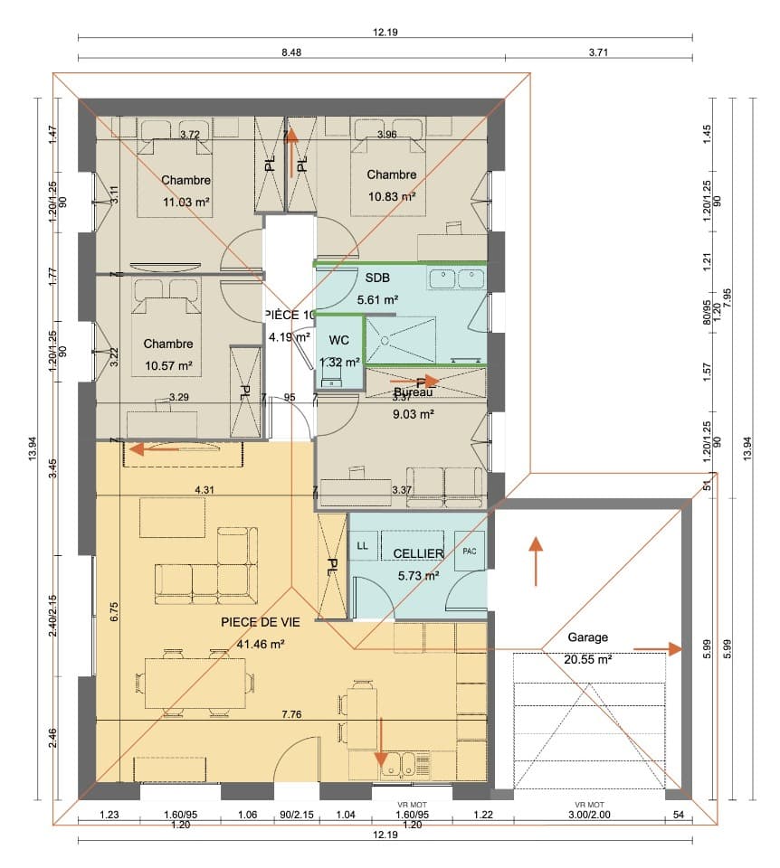 Maison neuve - Terrain à bâtir Saint-André-sur-Vieux-Jonc (01960) à Saint-André-sur-Vieux-Jonc (19), prix 269 000 €