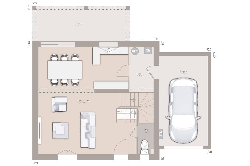 Maison neuve - Terrain à bâtir Crottet (01750) à Crottet (17), prix 248 500 €