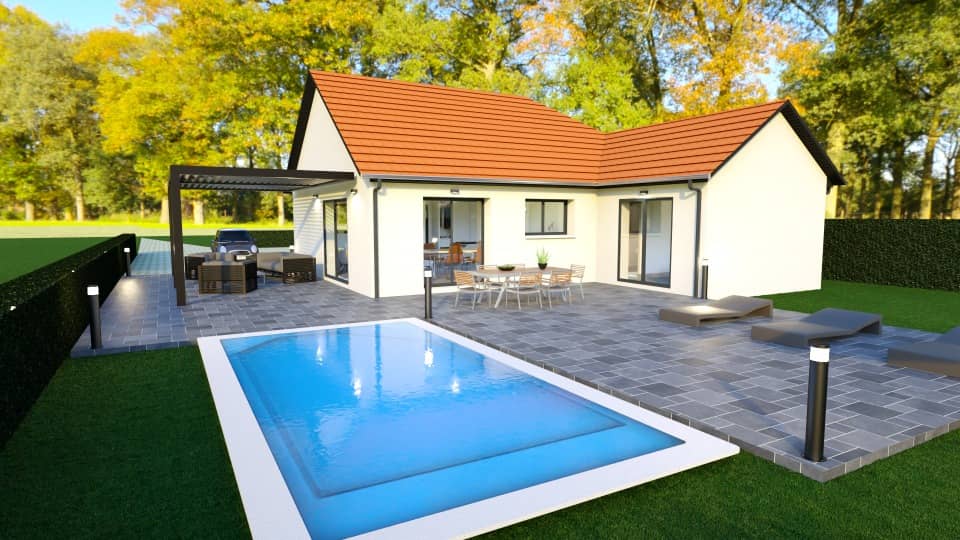 Maison neuve - Terrain à bâtir Injoux-Génissiat (01200) à Injoux-Génissiat (12), prix 352 000 €