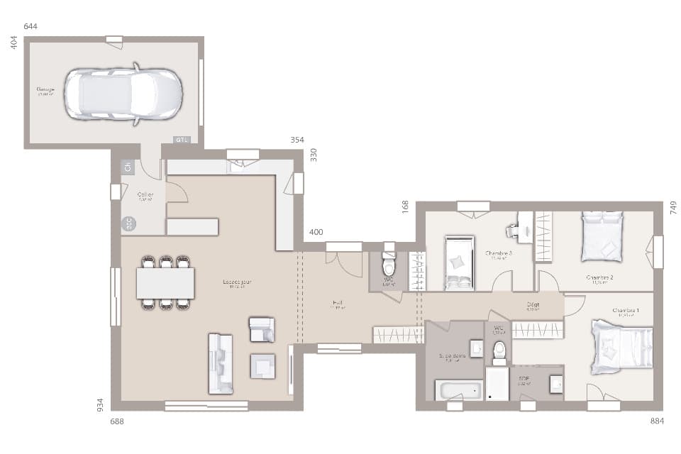 Maison neuve - Terrain à bâtir Revonnas (01250) à Revonnas (12), prix 397 500 €