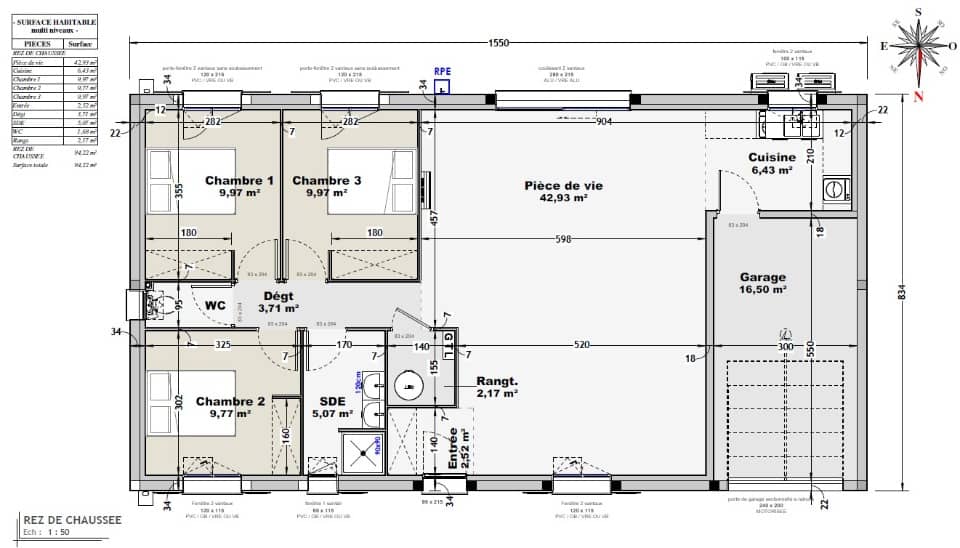 Maison neuve - Terrain à bâtir () à Salles-d'Angles, prix 198 500 €