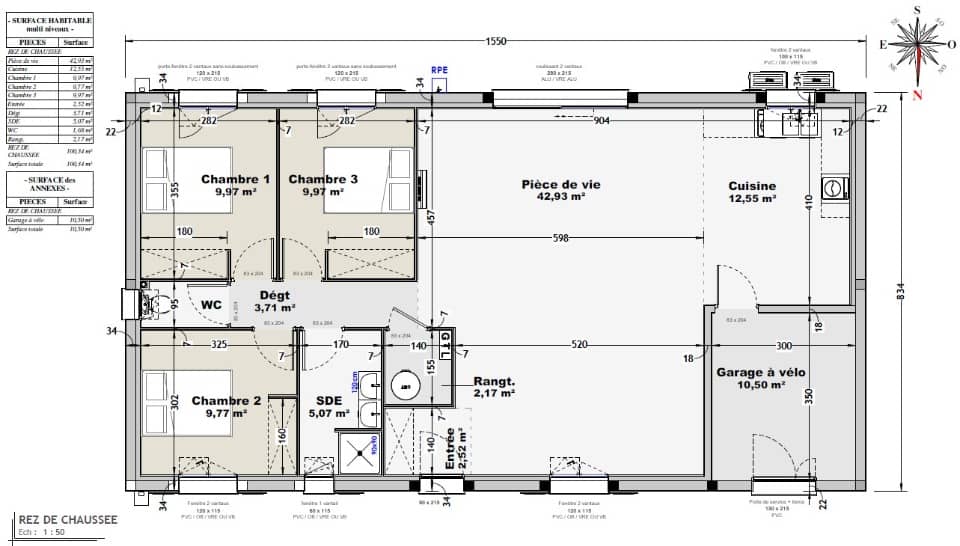 Maison neuve - Terrain à bâtir  () à Louzignac (17), prix 200 850 €