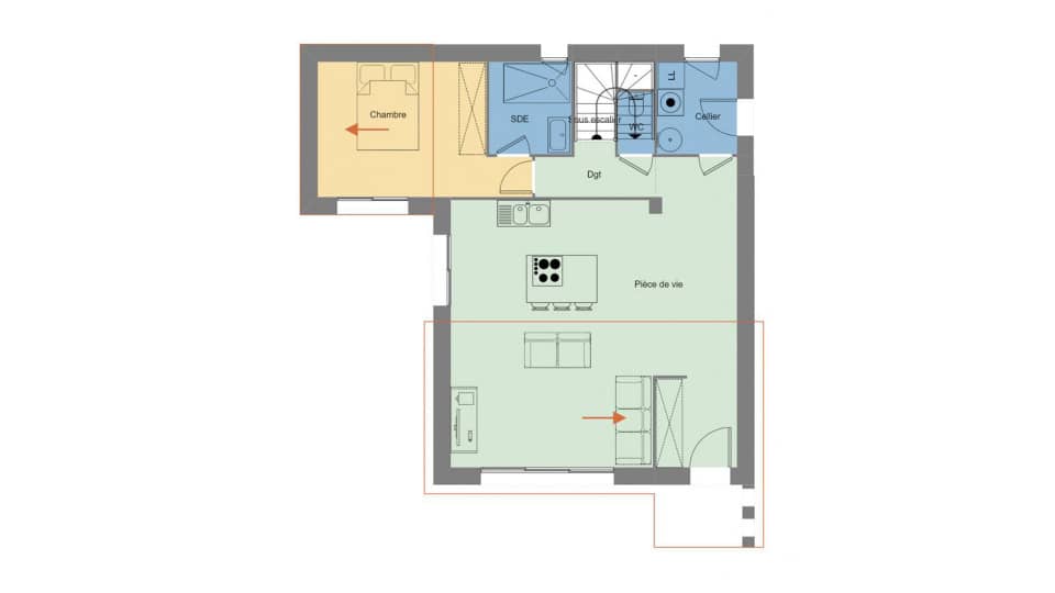 Maison neuve - Terrain à bâtir Saint-Aubin-d'Aubigné (35250) à Saint-Aubin-d'Aubigné (35), prix 327 000 €