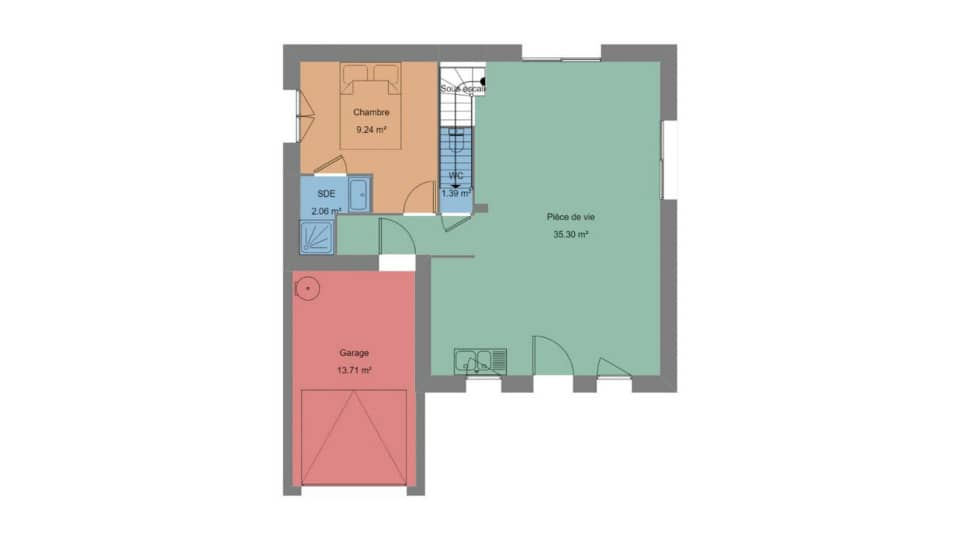 Maison neuve - Terrain à bâtir Saint-Aubin-d'Aubigné (35250) à Saint-Aubin-d'Aubigné (35), prix 284 000 €