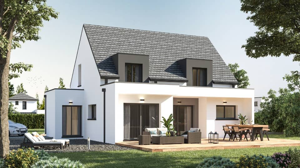 Maison neuve - Terrain à bâtir Bruz (35170) à Bruz (35), prix 463 000 €