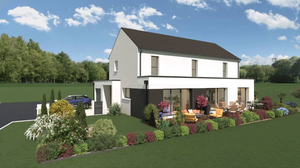 Maison neuve - Terrain à bâtir Pleugueneuc (35720) à Pleugueneuc (35), prix 350 000 €