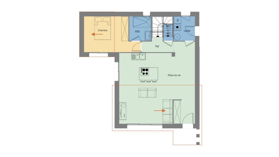 Maison neuve - Terrain à bâtir () à La Chapelle-Thouarault (35), prix 375 500 €
