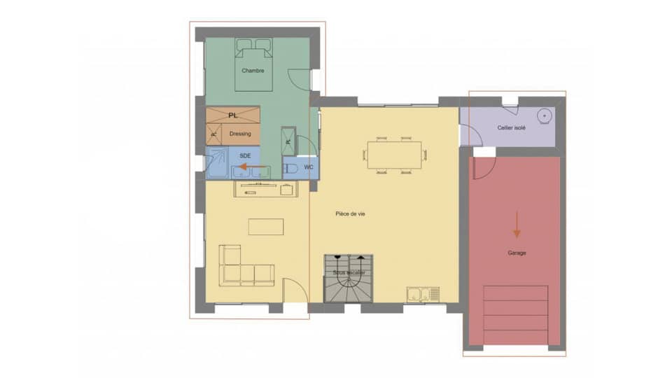 Maison neuve - Terrain à bâtir () à Saint-Aubin-d'Aubigné (35), prix 329 500 €