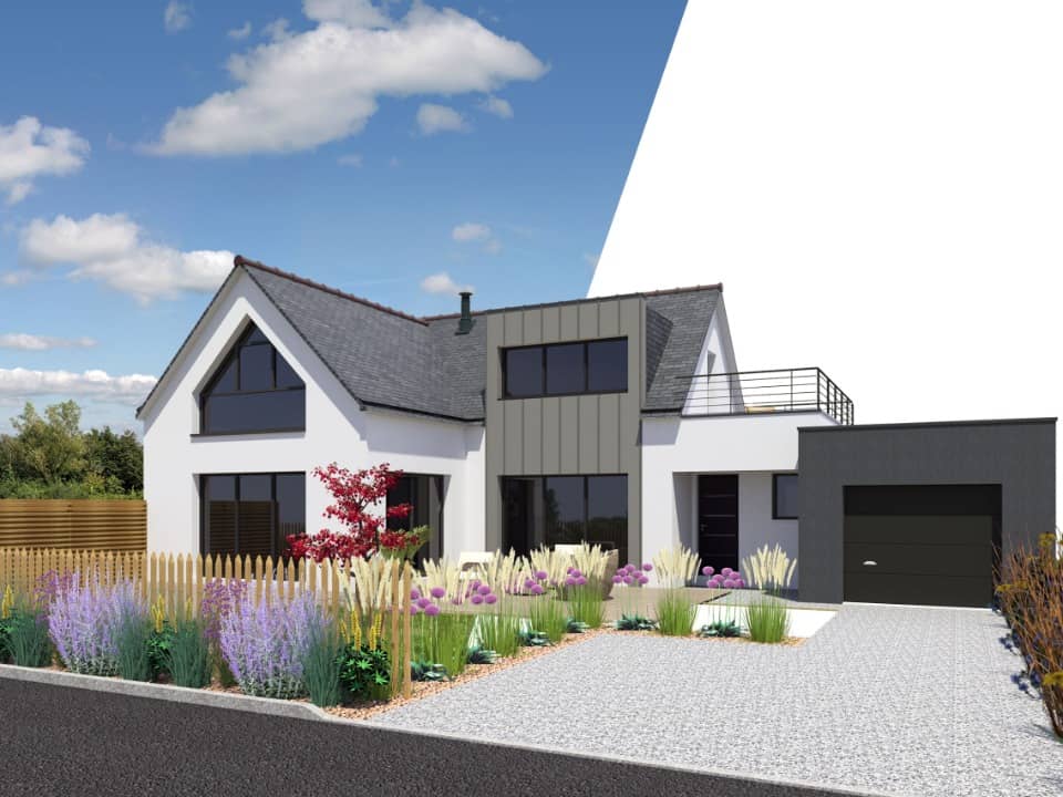 Maison neuve - Terrain à bâtir  () à Domagné (35), prix 331 000 €