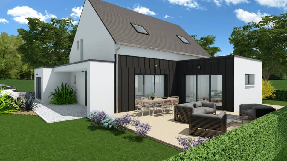 Maison neuve - Terrain à bâtir () à Domagné (35), prix 365 000 €