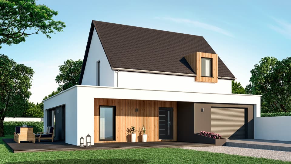Maison neuve - Terrain à bâtir () à Bourg-des-Comptes (35), prix 301 000 €