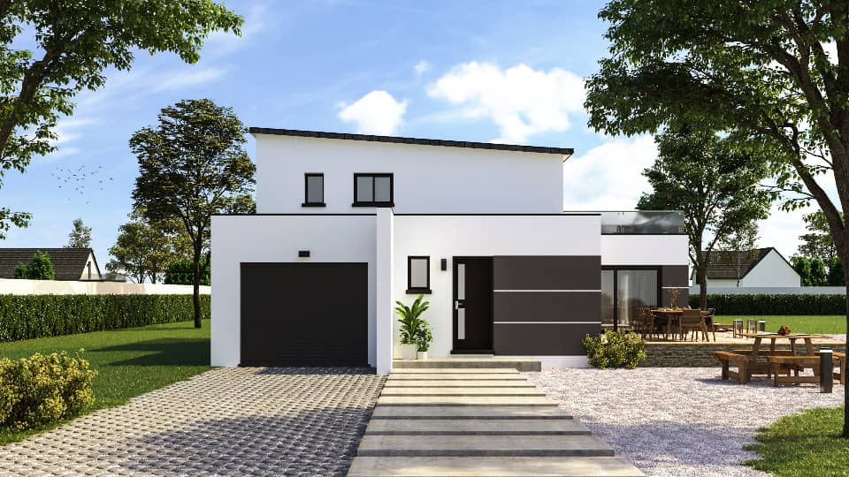 Maison neuve - Terrain à bâtir Saint-Aubin-d'Aubigné (35250) à Saint-Aubin-d'Aubigné (35), prix 444 000 €