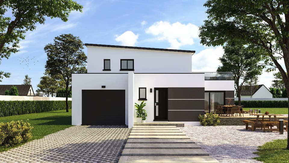 Maison neuve - Terrain à bâtir Saint-Aubin-d'Aubigné (35250) à Saint-Aubin-d'Aubigné (35), prix 444 000 €