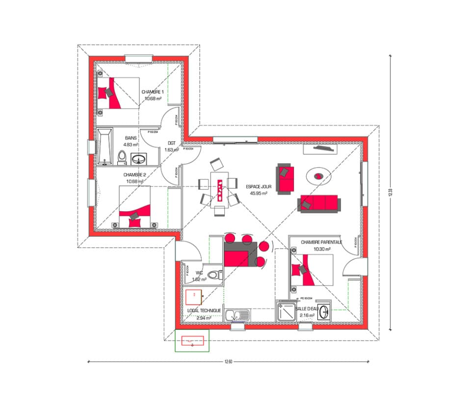 Maison neuve - Terrain à bâtir Mimizan (40200) à Mimizan (40), prix 264 000 €