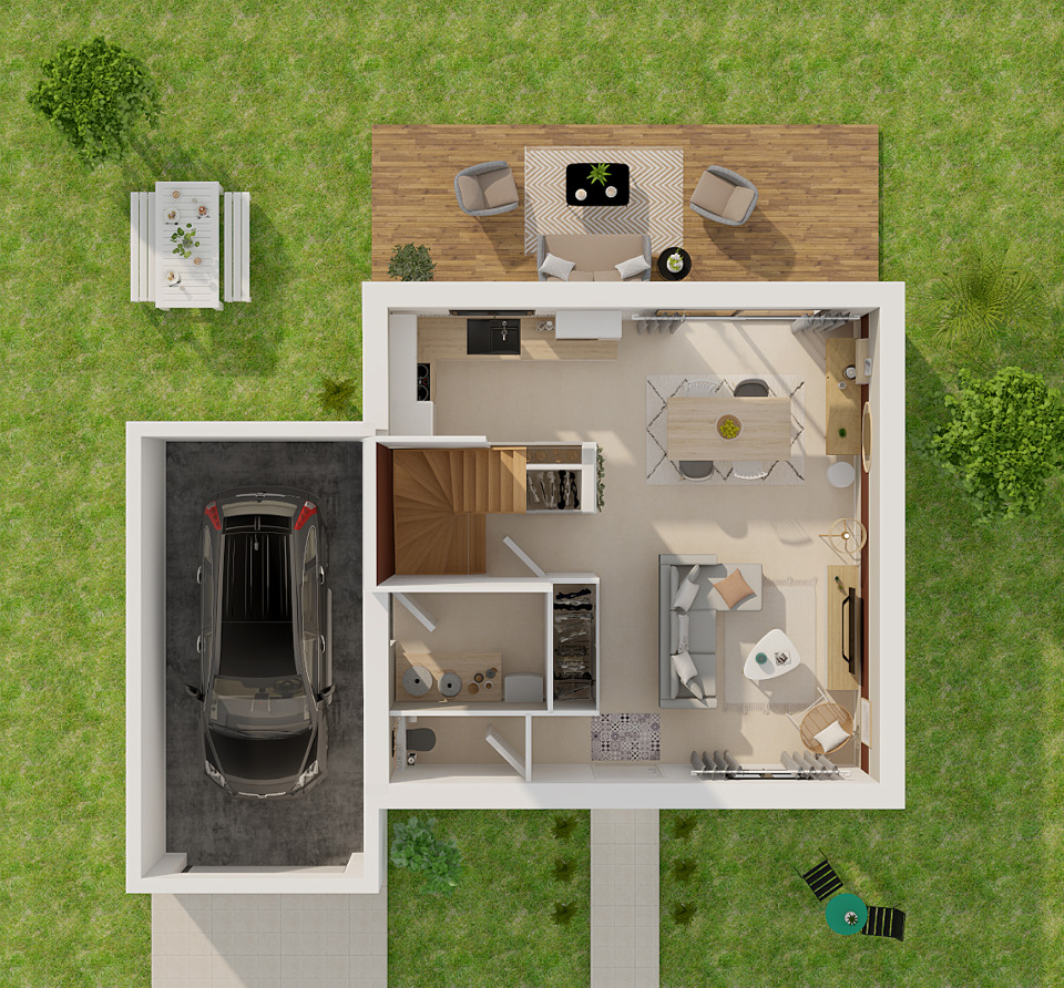Maison neuve - Terrain à bâtir  () à Gallargues-le-Montueux (30), prix 294 000 €