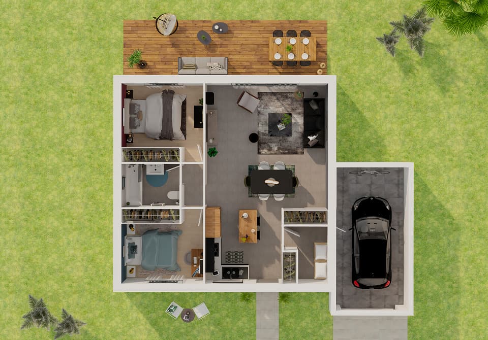 Maison neuve - Terrain à bâtir () à Blauzac (30), prix 215 000 €