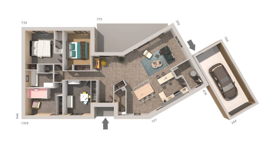 Maison neuve - Terrain à bâtir  () à Nîmes (30), prix 502 000 €