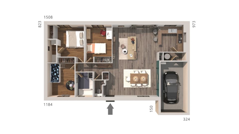 Maison neuve - Terrain à bâtir () à Montagnac (30), prix 256 500 €