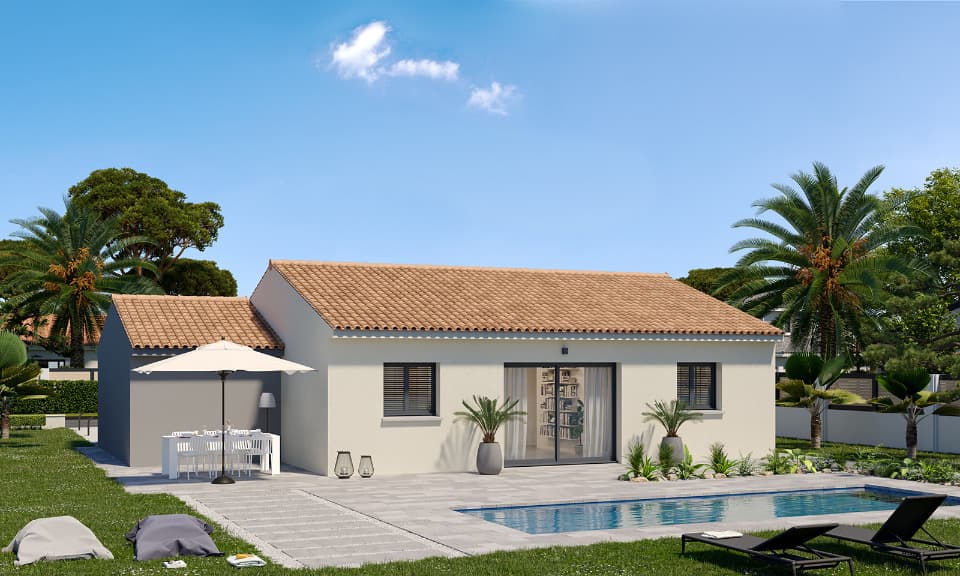 Maison neuve - Terrain à bâtir Montignargues (30190) à Montignargues (30), prix 225 000 €
