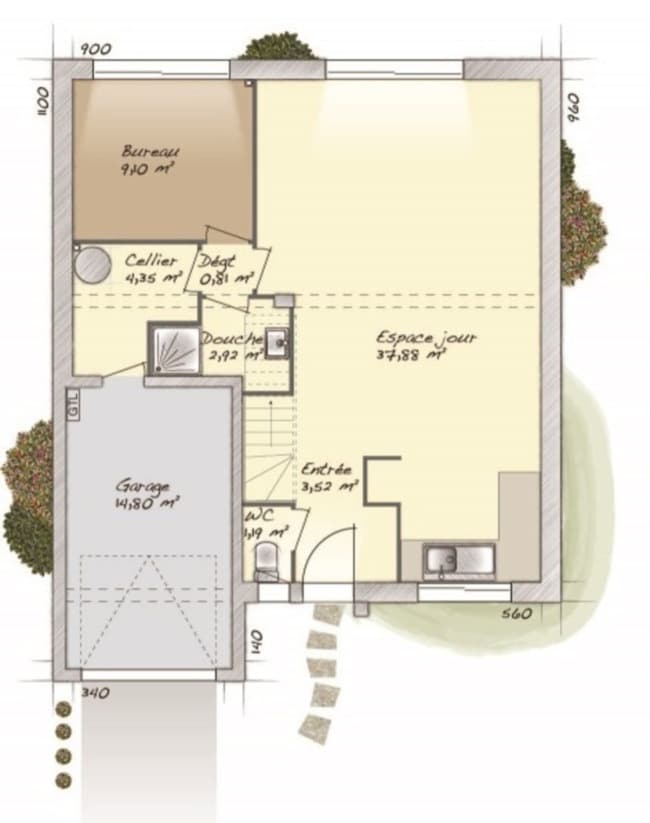Maison neuve - Terrain à bâtir () à Courseulles-sur-Mer (14), prix 291 000 €