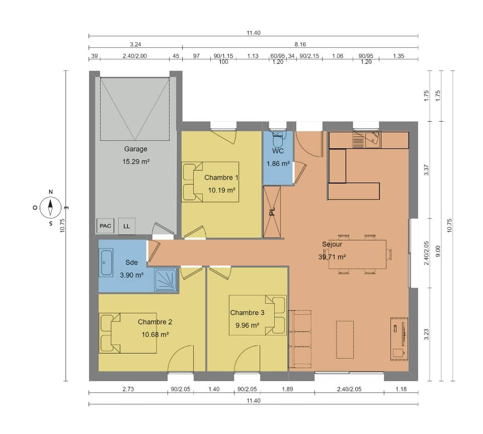 Maison neuve - Terrain à bâtir () à Saint-André-sur-Orne, prix 217 000 €