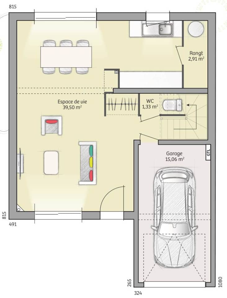 Maison neuve - Terrain à bâtir  () à Saint-André-sur-Orne (14), prix 272 000 €
