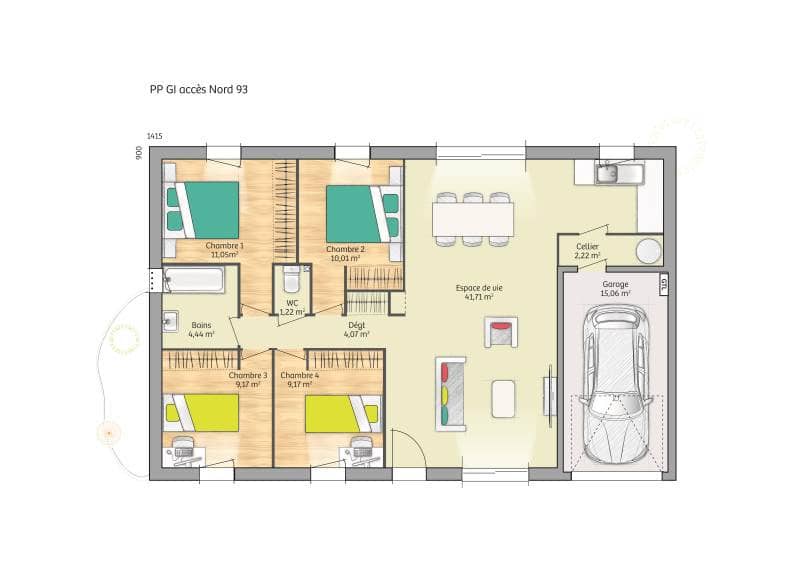 Maison neuve - Terrain à bâtir  () à Cagny (14), prix 260 000 €