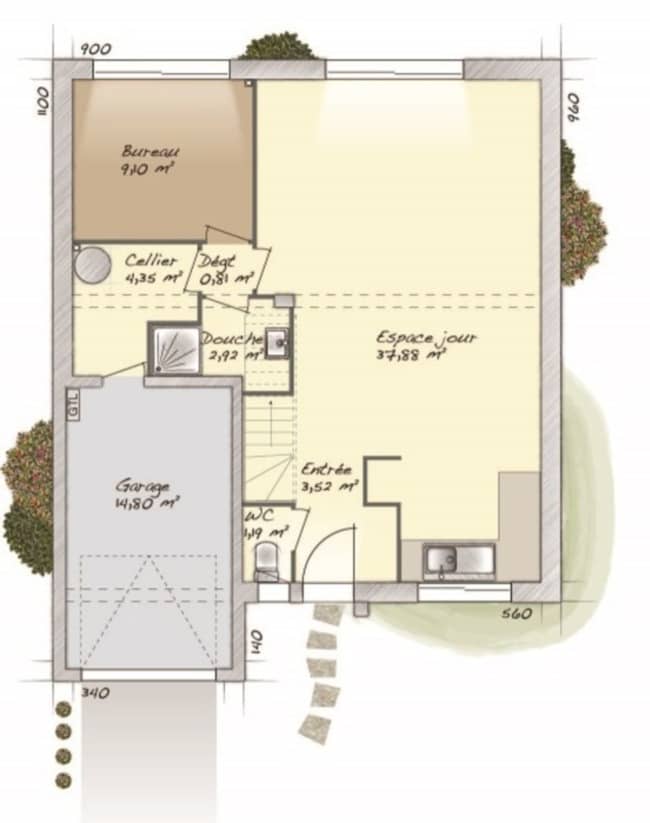 Maison neuve - Terrain à bâtir  () à Bretteville-l'Orgueilleuse (14), prix 350 000 €