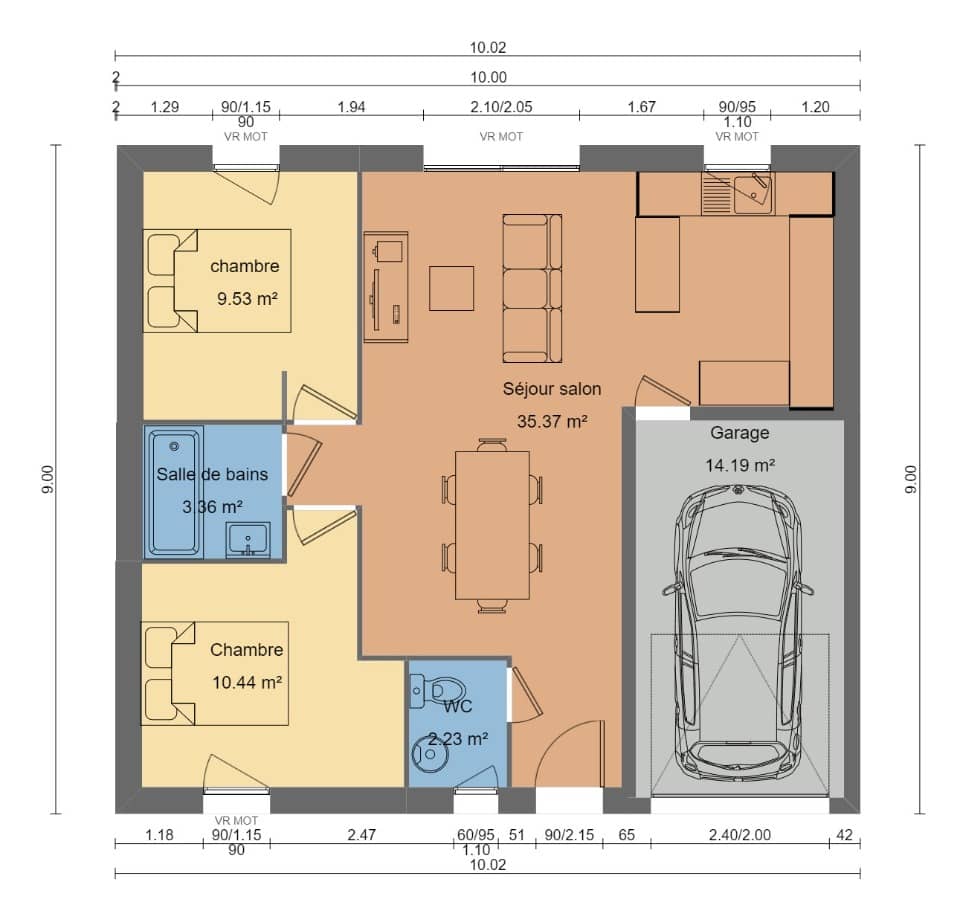 Maison neuve - Terrain à bâtir () à Bretteville-l'Orgueilleuse (14), prix 225 000 €