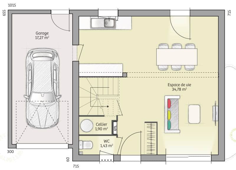 Maison neuve - Terrain à bâtir  () à Noyers-Bocage (14), prix 210 000 €