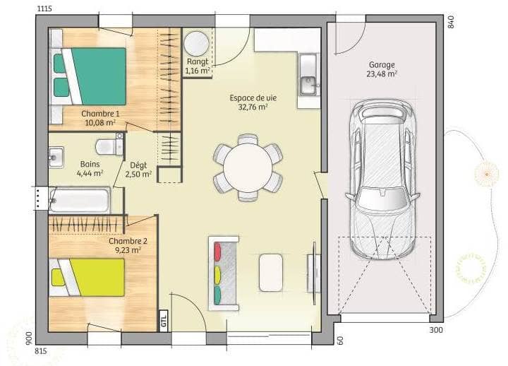 Maison neuve - Terrain à bâtir  () à Noyers-Bocage (14), prix 170 000 €