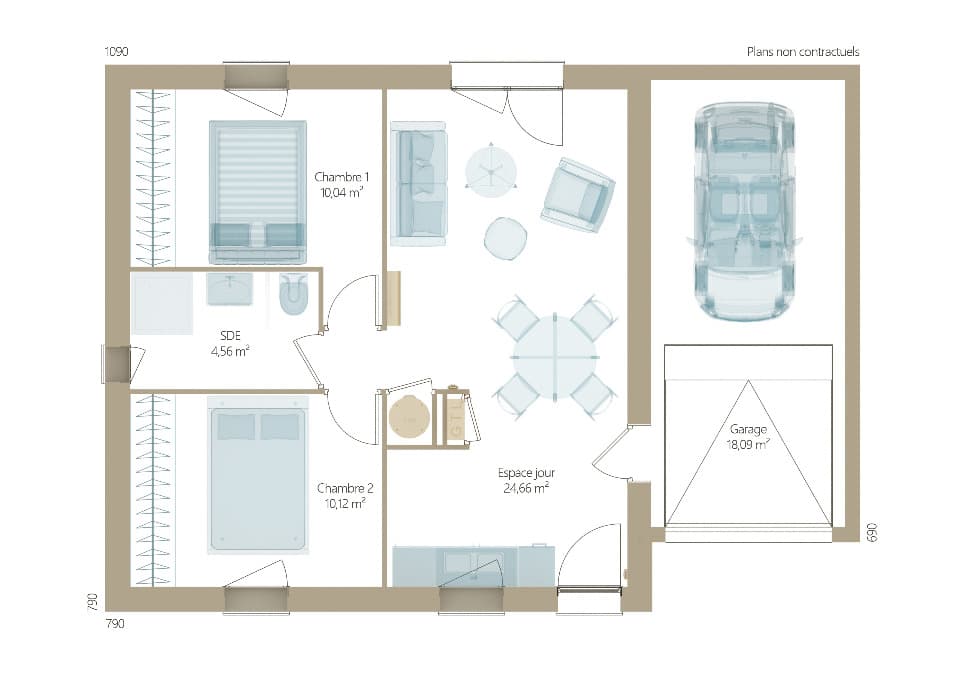 Maison neuve - Terrain à bâtir () à Itteville (91), prix 233 111 €