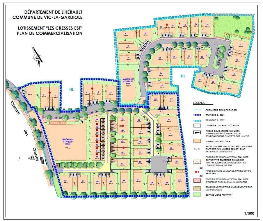 Terrain - Terrain à bâtir Vic-la-Gardiole (34110) à Vic-la-Gardiole (34), prix 213 750 €