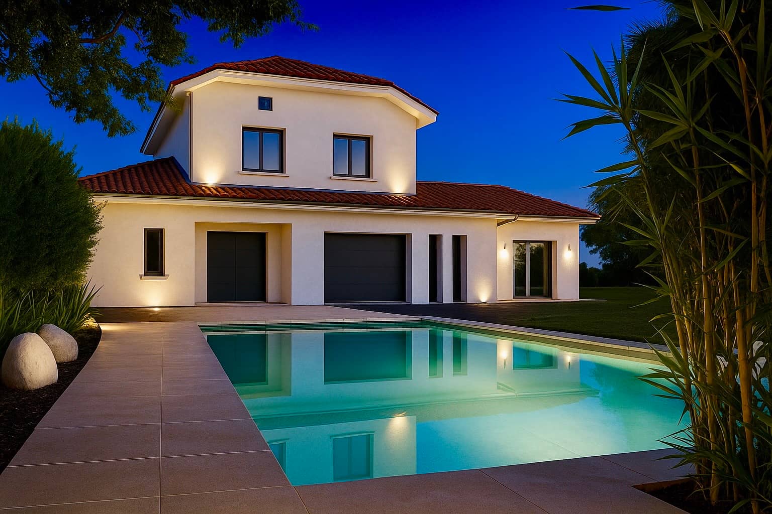 Maison neuve - Terrain Audenge centre 100 m² avec PC accordé maison 140 m² + garage à Audenge, prix 537 400 €