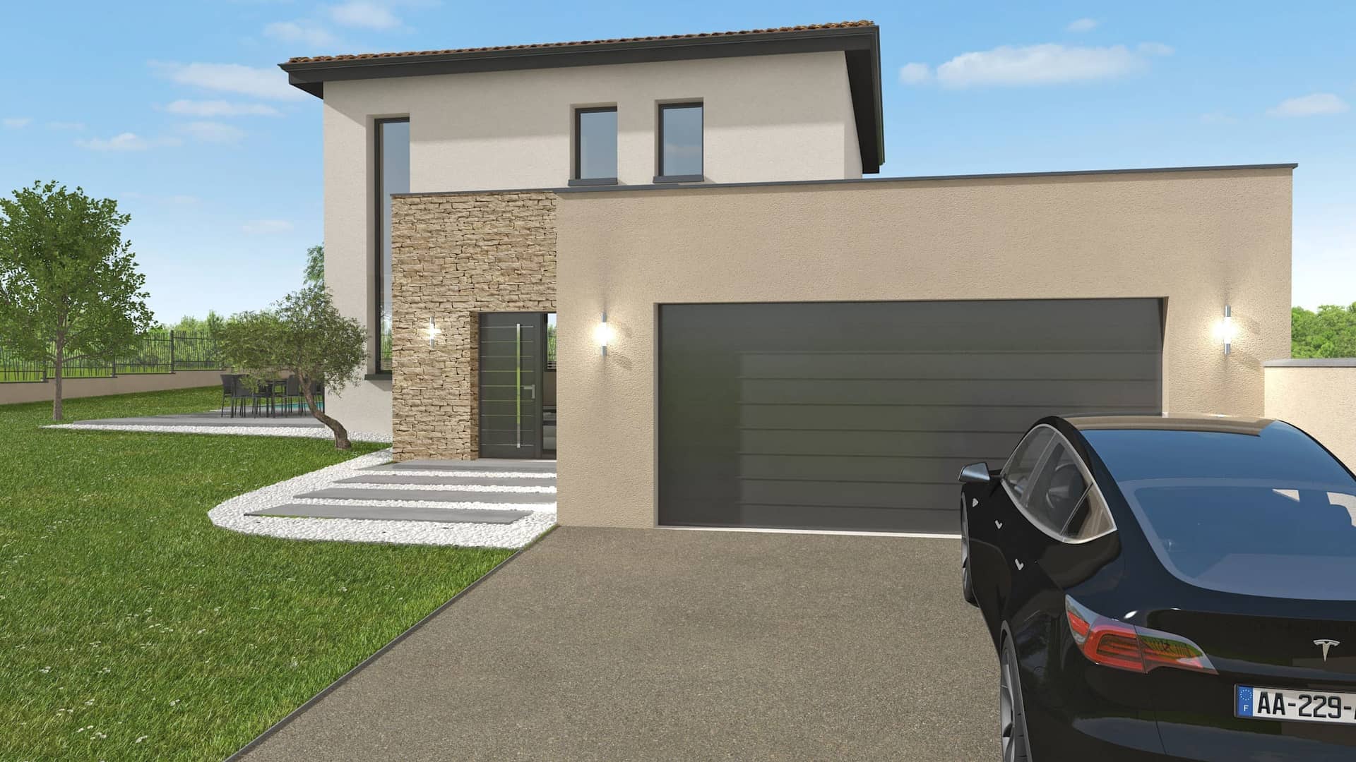 Maison neuve - Maison St Etienne des Oullières à St etienne des oullieres (69), prix 573 000 €