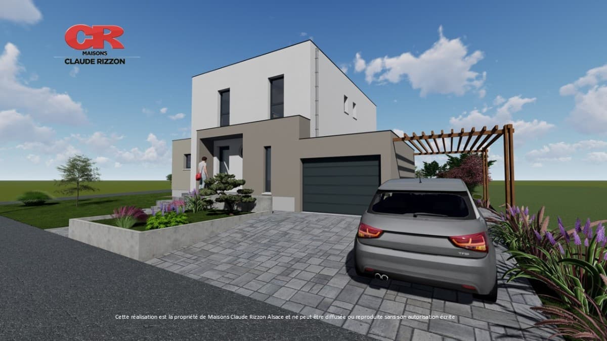 Maison neuve - Maison neuve 5 pièces, garage à Berstett (67), prix 420 000 €