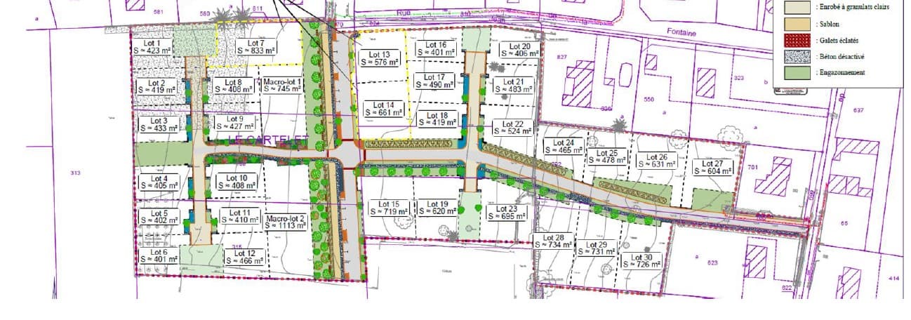 Terrain St georges de reneins (69) - 400m² - 124900€ (photo 2/2)