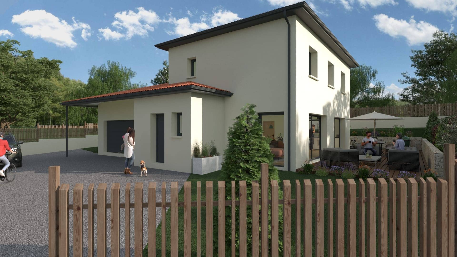 Maison neuve - Maison Montanay avec vue  à Montanay (69), prix 655 000 €