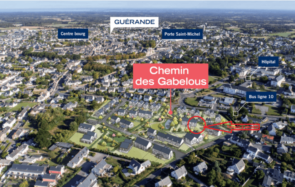 Terrain - Terrain constructible Guérande à Guerande (44), prix 195 000 €