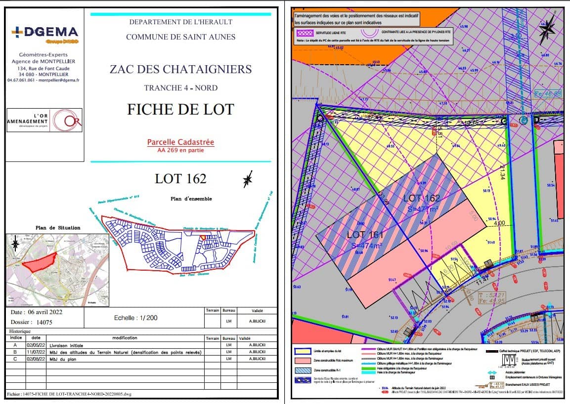 Terrain - Terrain libre de constructeur à St aunes (34), prix 223 000 €