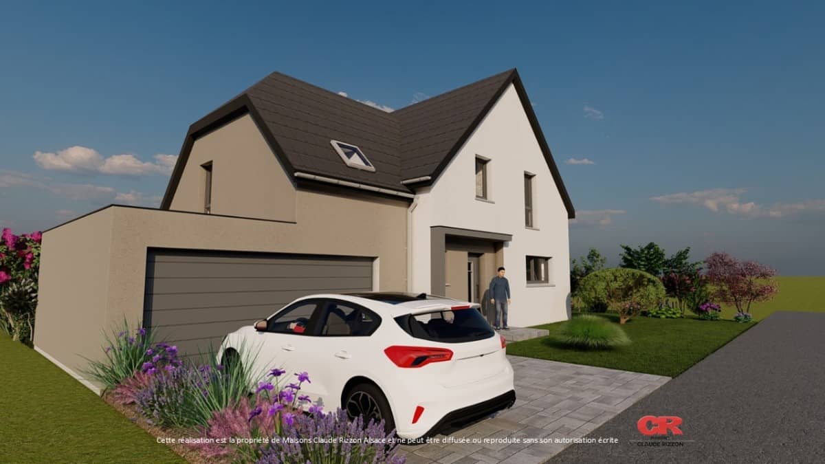 Maison neuve - Maison neuve 5 pièces, garage à Lutzelhouse (67), prix 383 500 €