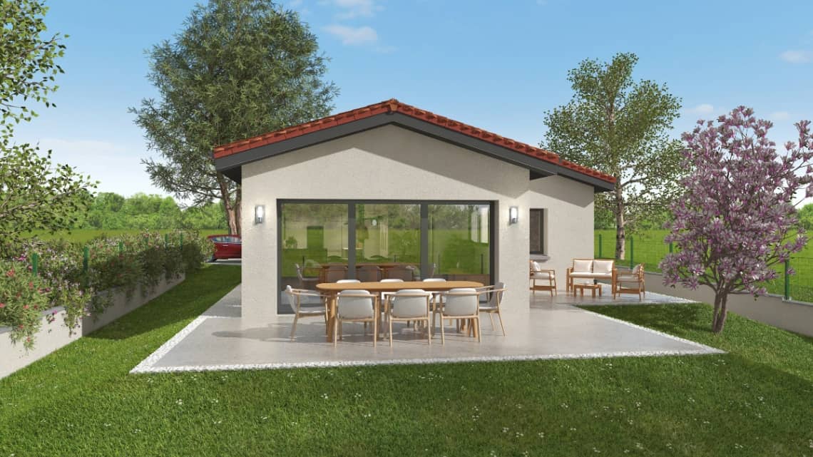 Maison neuve - Maison + terrain vue IMPRENABLE à Montluel (11), prix 381 000 €