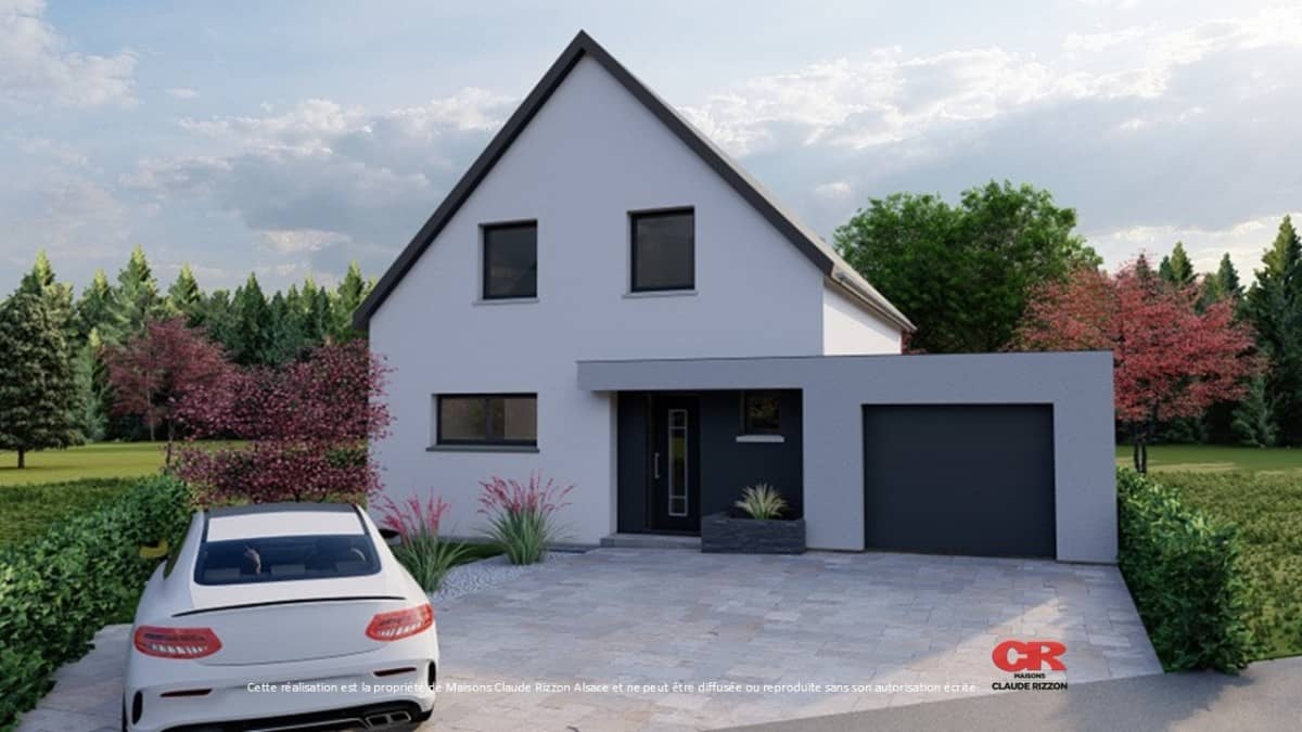 Maison neuve - Maison neuve 5 pièces, garage à Offendorf (67), prix 365 000 €