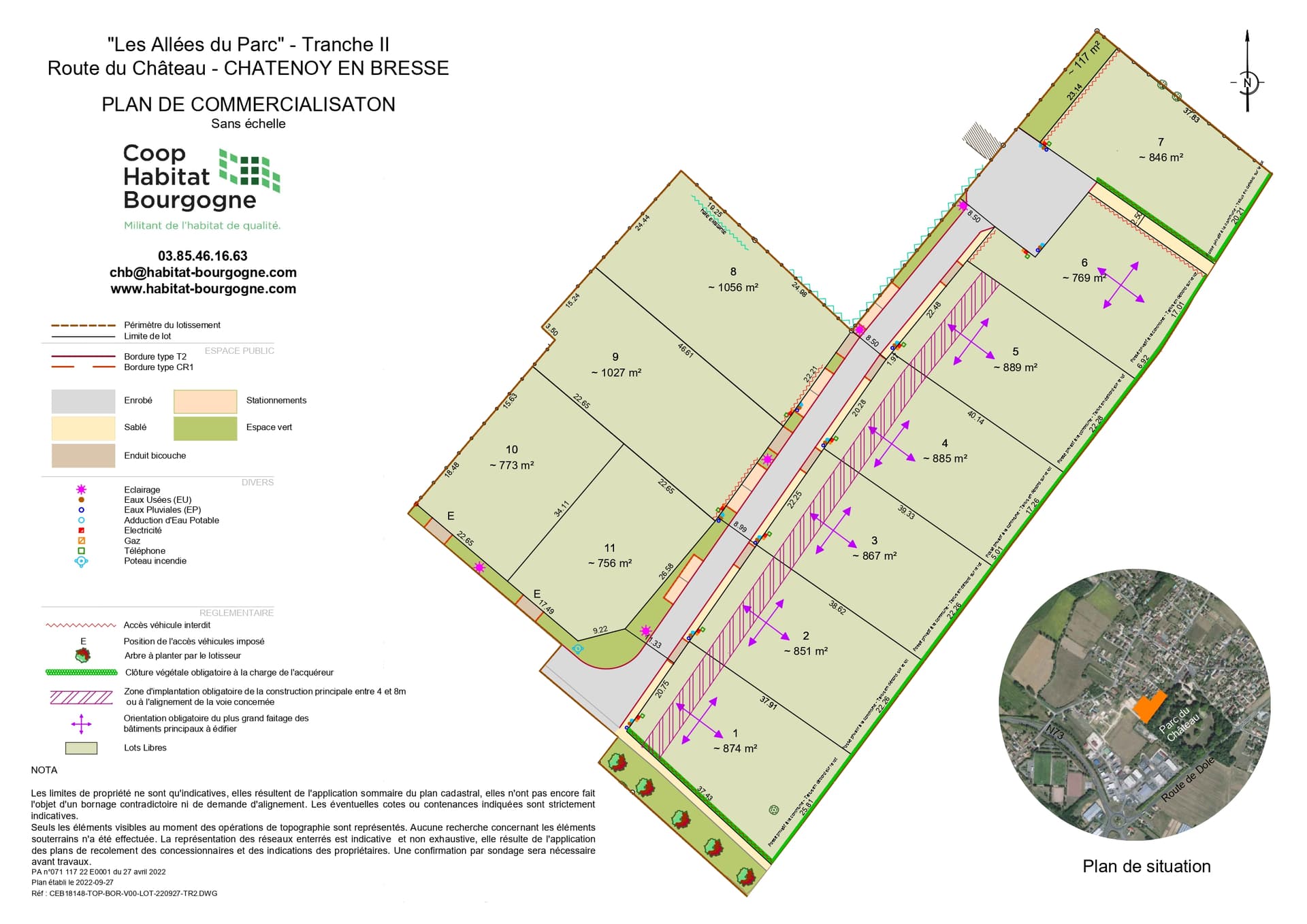 Terrain Chatenoy en bresse (71) - 1027m² - 96500€ (photo 3/5)