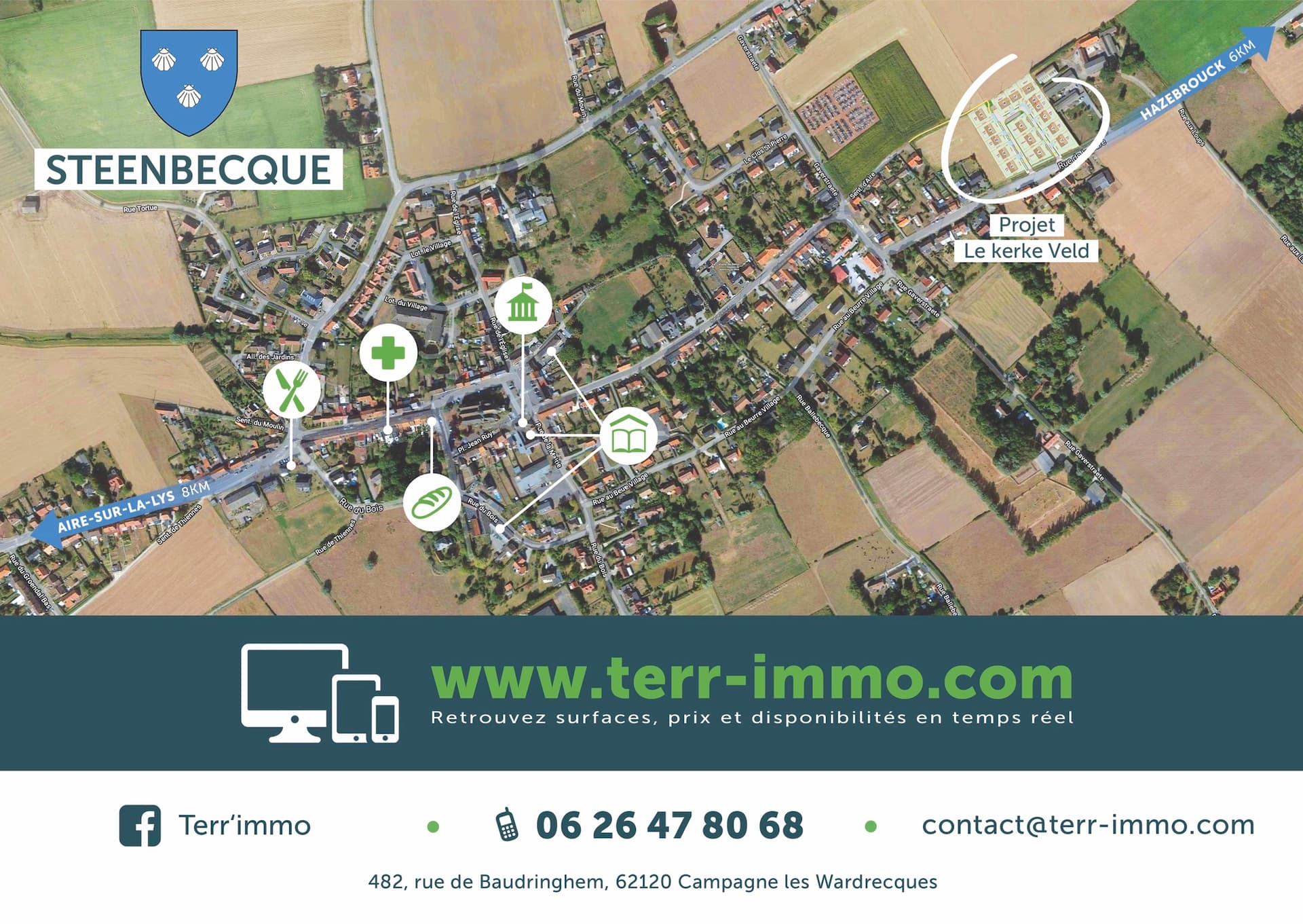 Lotissement Steenbecque (59) - 408m² - 62500€ (photo 2/6)