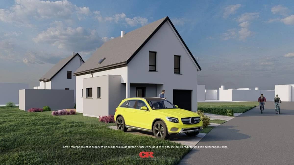 Maison neuve - Maison neuve 110 m² avec garage à Muttersholtz (67), prix 307 000 €