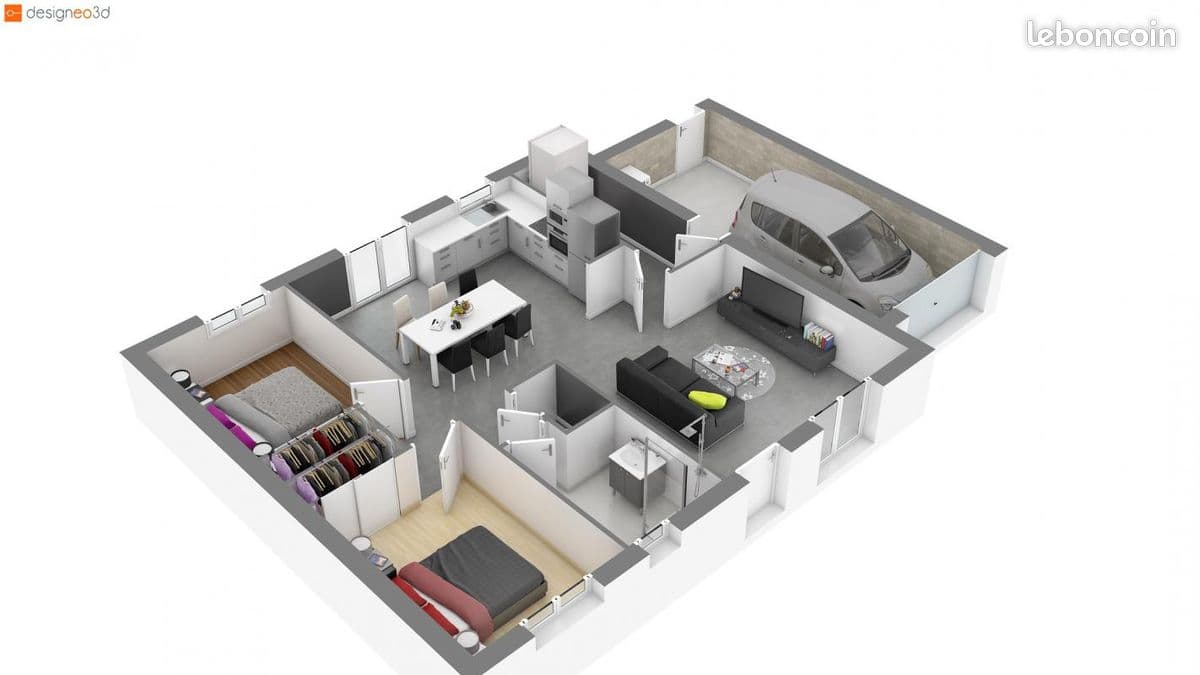 Maison neuve Ganzeville (76) - 70m² - 189744€ (photo 2/6)