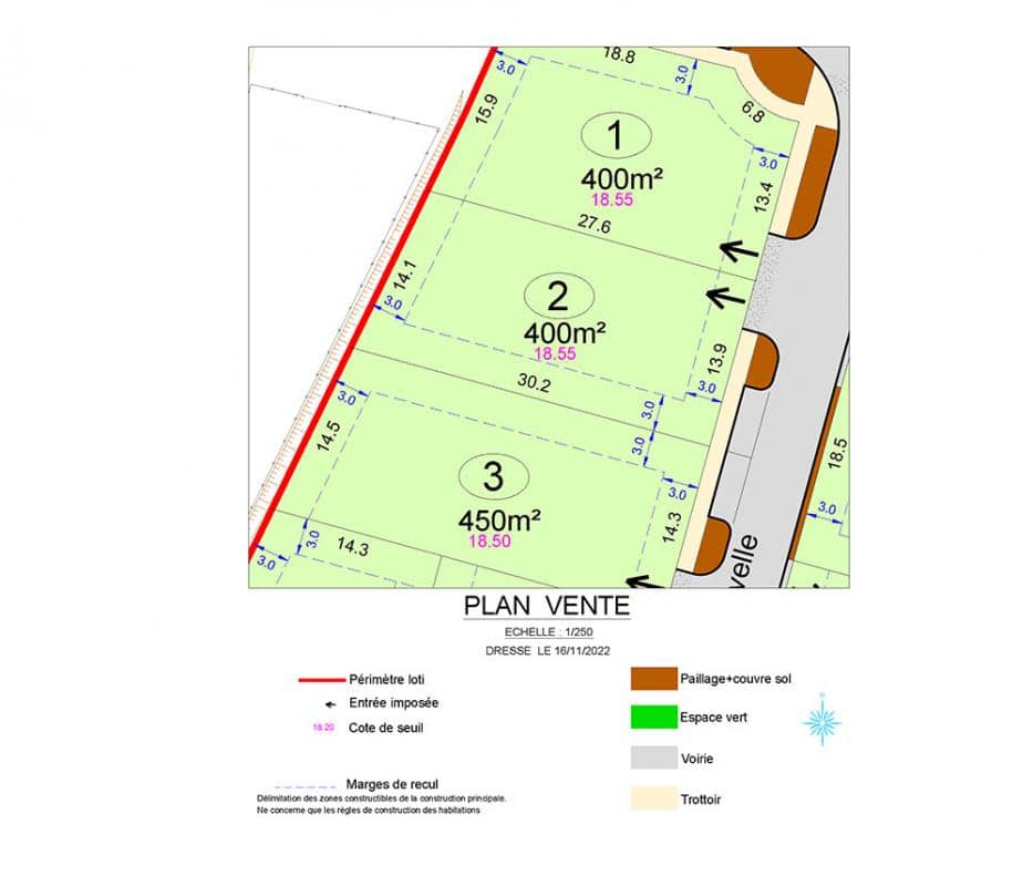 Terrain - Terrain - 400 à Hourtin, prix 91 000 €